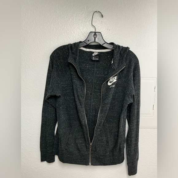 Nike  Girl Charcoal Zip-Up Hoodie - Picture 3 of 9